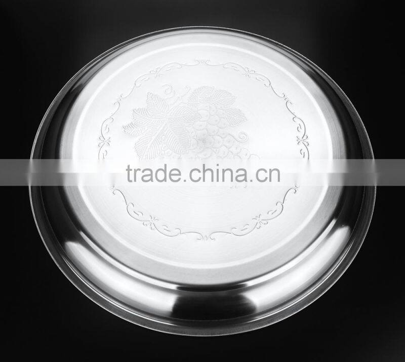 Wholesale new china tableware stainless steel steak plate