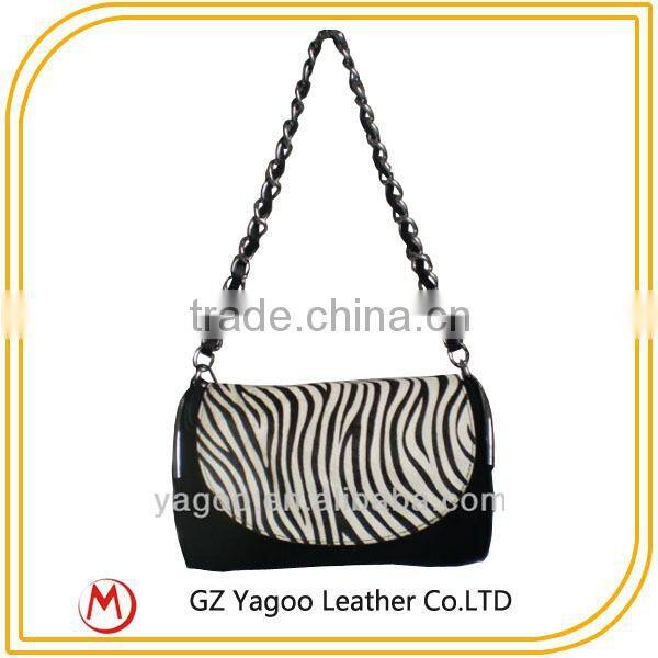 new design lady elegant zebra stripe cross body bag 2014