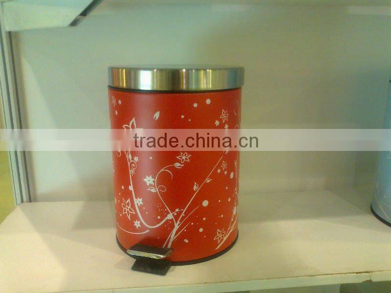 dust bin with cartoon printing