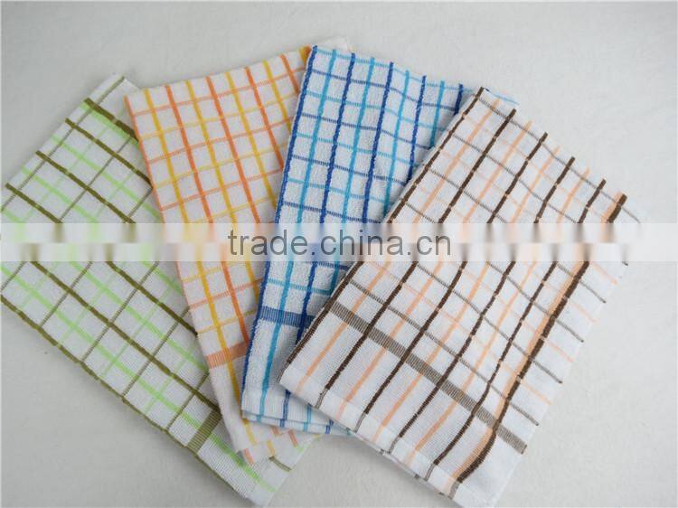 home textiles high quality kitchen cotton towel with check