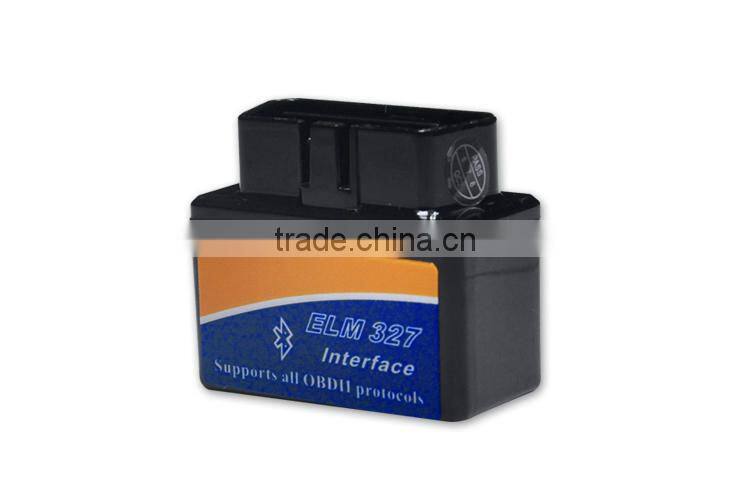High Quality Super Mini ELM 327 Bluetooth ELM327 interface Supports All OBD2 Protocols free shipping