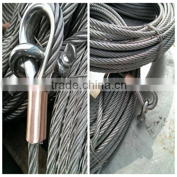 AISI304 Stainless steel wire rope sling 7x7 dia.8mm different length