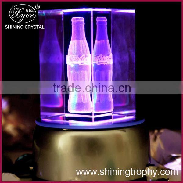 3d laser crystal light base