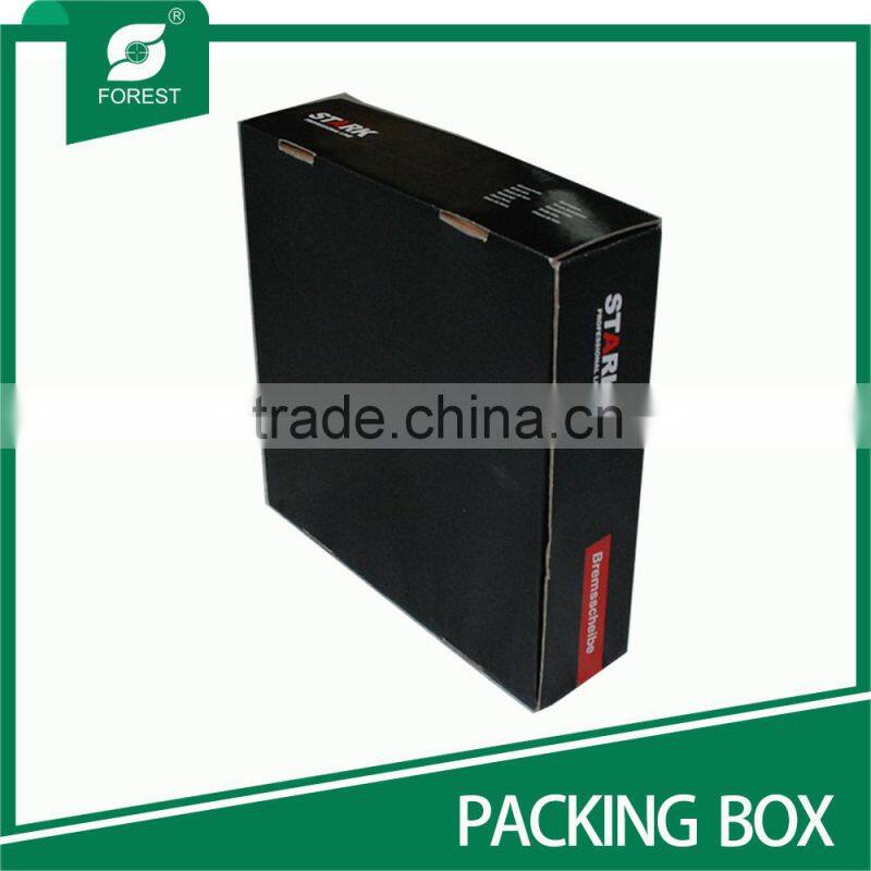 TRIPLE WALL BLACK MATT FOLDABLE PAPER BOX FOR PACKING AUTOMOBILE PARTS