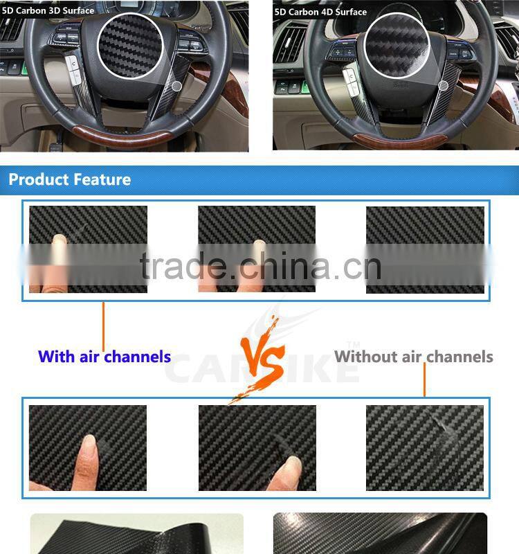 Wholesale 1.52*20m Super Glossy 5D Carbon Fiber Vinyl Car Sticker