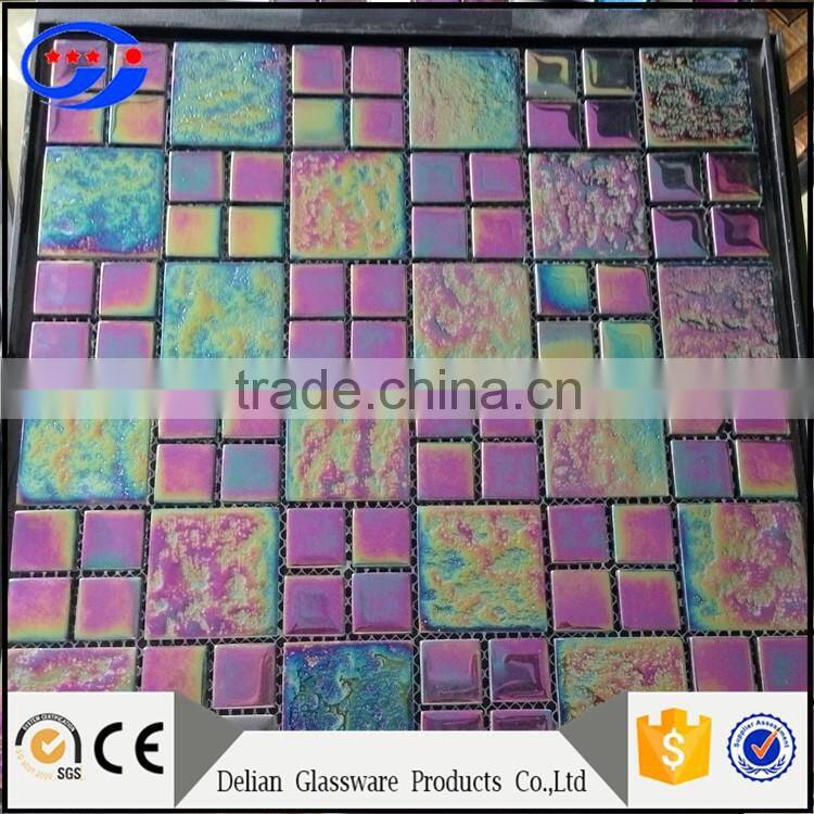 Mix Color Melting Glass Square Mosaic
