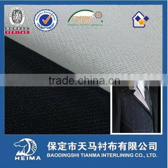 shanghai double dot coating interlining fabric superior class linings