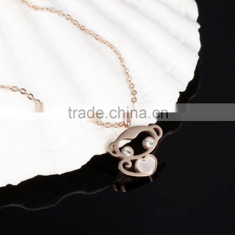 Online Shopping Rose Gold Monkey Long Chain Necklace Designs Bridal
