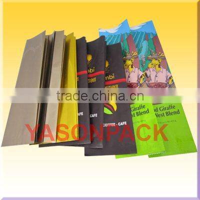 the cheapest Newest side gusset aluminum foil bag with valve with zippe