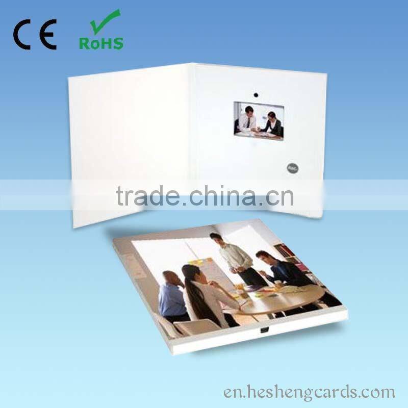 high-end and creative 2.8 inch invitation lcd video greeting card