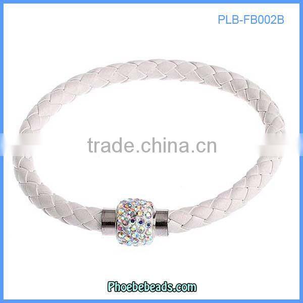 Wholesale New Design Leather Bracelets Red Crystal Rhinestone Fashion Jewelry For Women PLB-FB004A