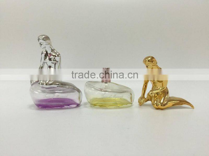 Hotsale 50ml Perfume Bottle With Lady Shaped UV Cap