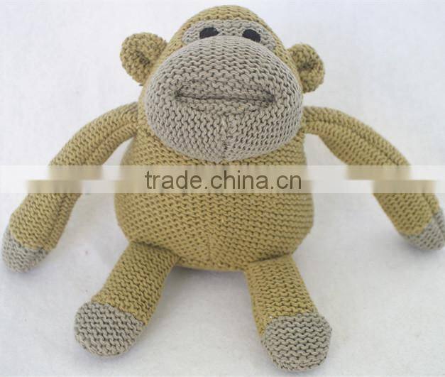 Wholesale knitted animal toys ,knit stuffed gorillas toys
