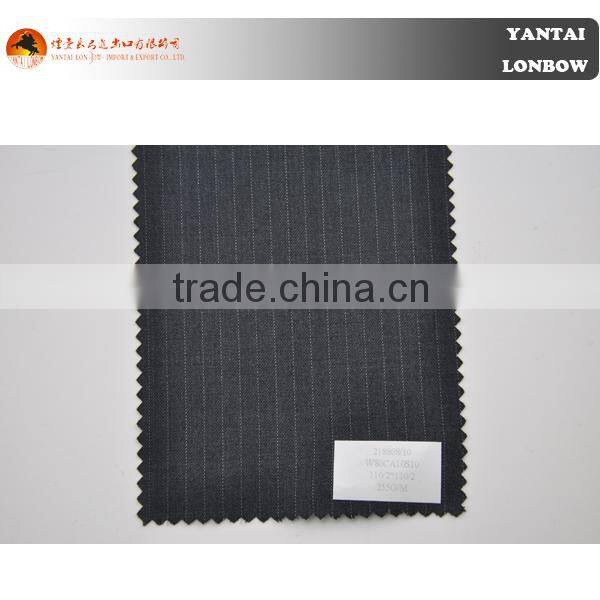 Grey stripe suit wool closeout fabric for career wear