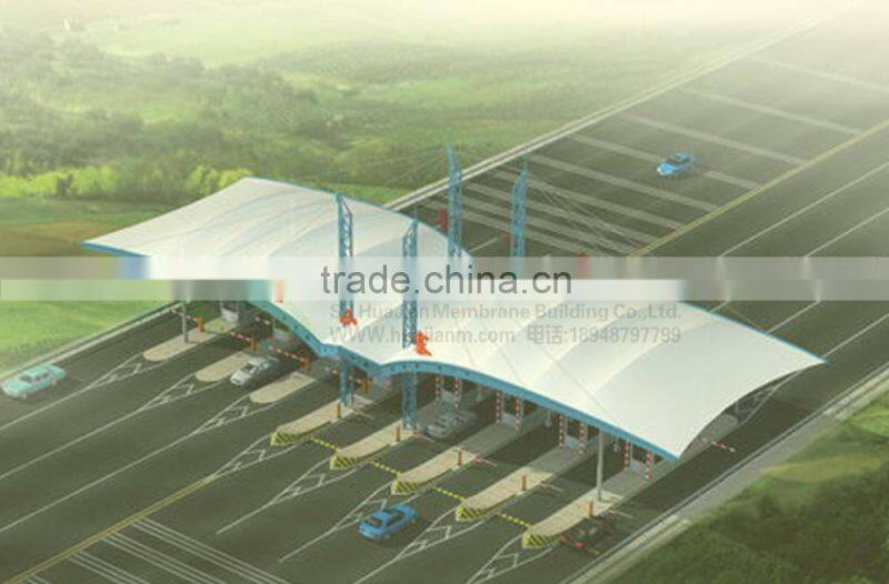 PVDF PTFE self-cleaning economical membrane structure fit for toll station