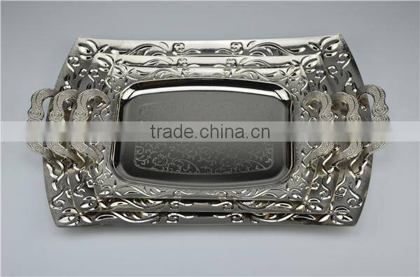 silver serving trays T361
