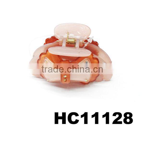 jeweled plastic flower ponytail claw hair ornament wholesale china