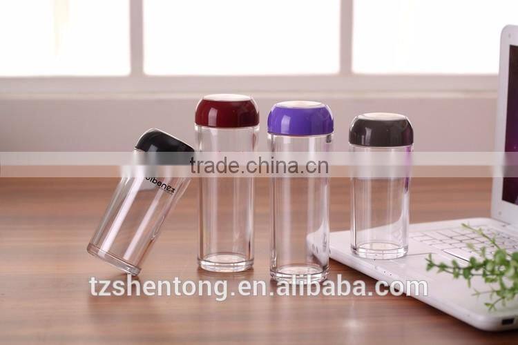 Wide mouth portable bpa free plastic drinking water bottle YB-0203,YB-0205