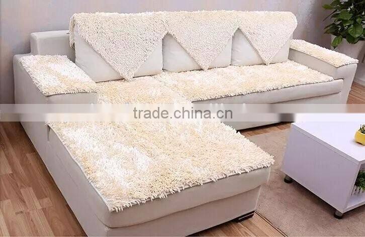 chenille material chair cover , sofa cover- wine red color