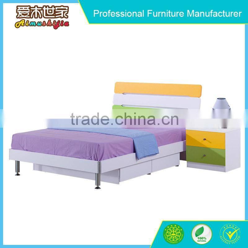 Fashion children lovely wooden bed for kids