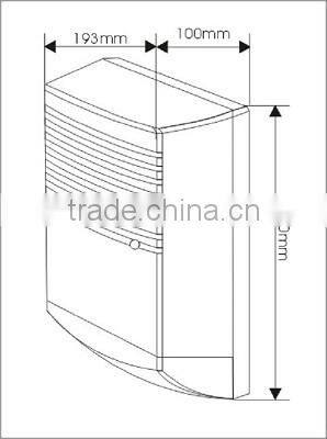 Wired or wireless Armoed strobe siren Burglar alarm Waterproof outdoor siren with strobe light and backup battery siren