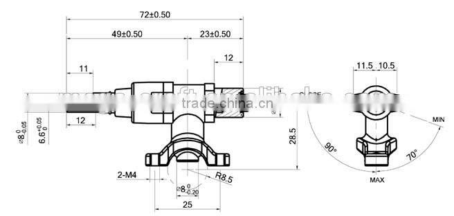 BBQ brass low pressure gas control valve