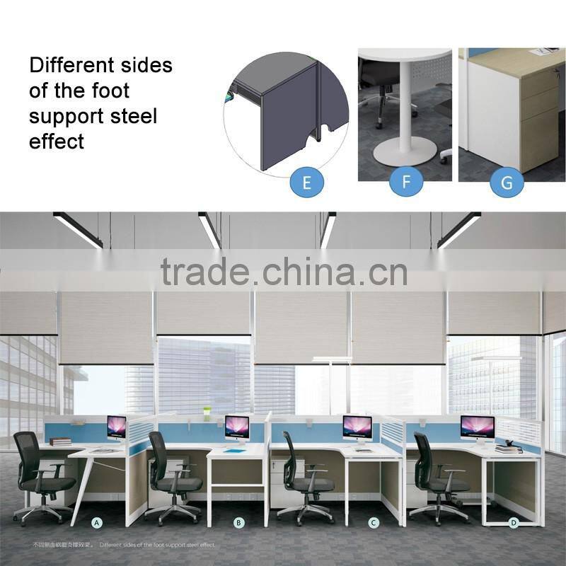 KU-TK6+K3-6 Office Cubicle Workstation Partitions Computer Desk