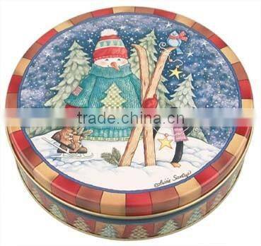 2016 decoration fancy christmas cookie tin can