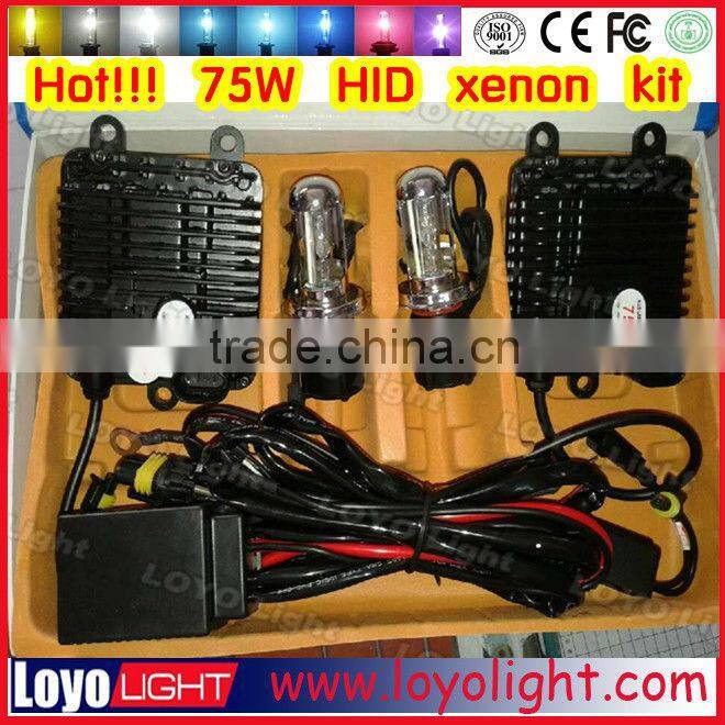 Hottest 12V HID kits with high quality big ballast 75w HID xenon kit