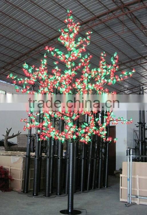 Outdoor light up flower decoration led cherry blossom solar tree light