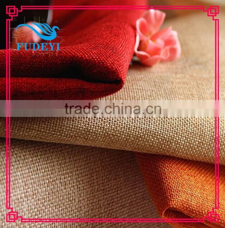 home textile custom design polyester jute fabric sofa/fabric for curtain