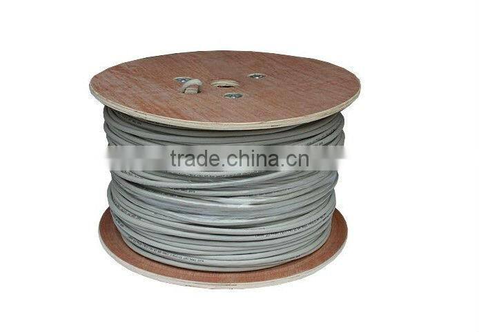 1000ft Bulk Cat6a Cable SSTP Shielded Solid In-Wall Rated (CM) 600MHz 23AWG in Gray