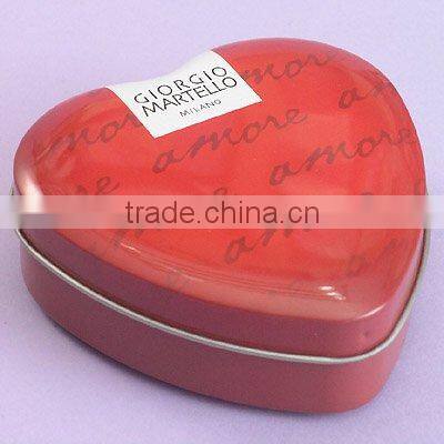 Heart-shaped tin box,jewelry packaging tin box