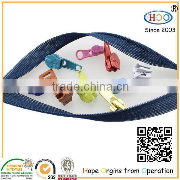 3#Nylon close end reflecive and reserved nylon zipper of best price and high quality