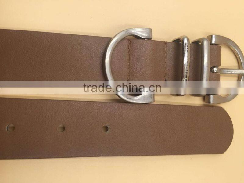 Hot sale lady PU belts with metal loop for garments