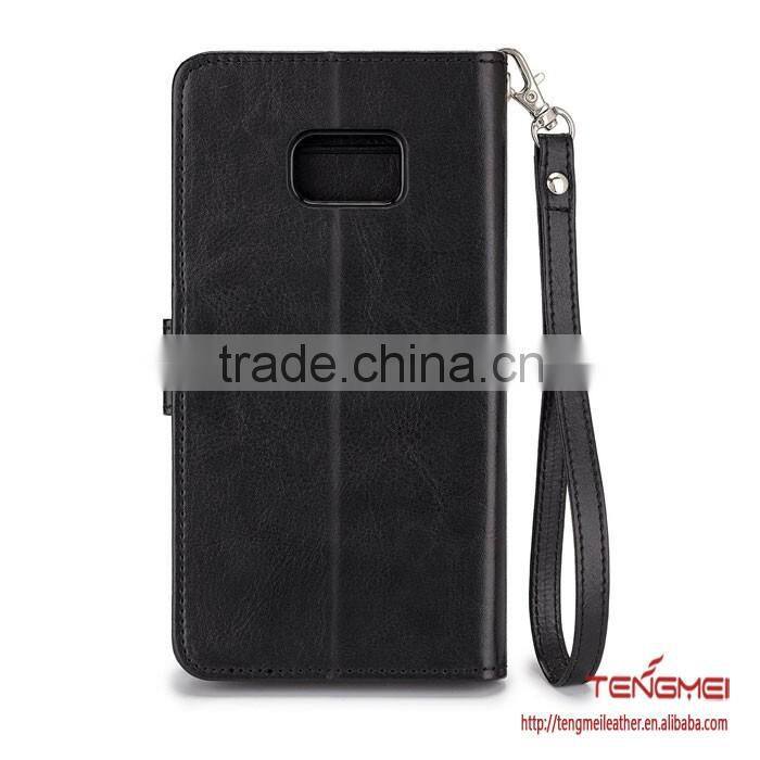large capacity wallet case for Note 7, four card slots two money pocket case for Galaxy Note 7