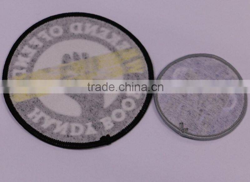 High quality custom iron on towel embroidery woven patches for garment