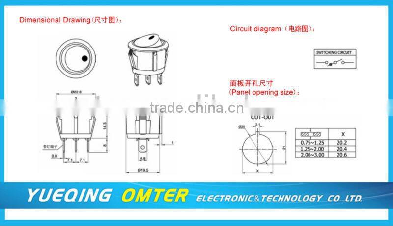 MR-5-110-C1L-BR Rocker Switches