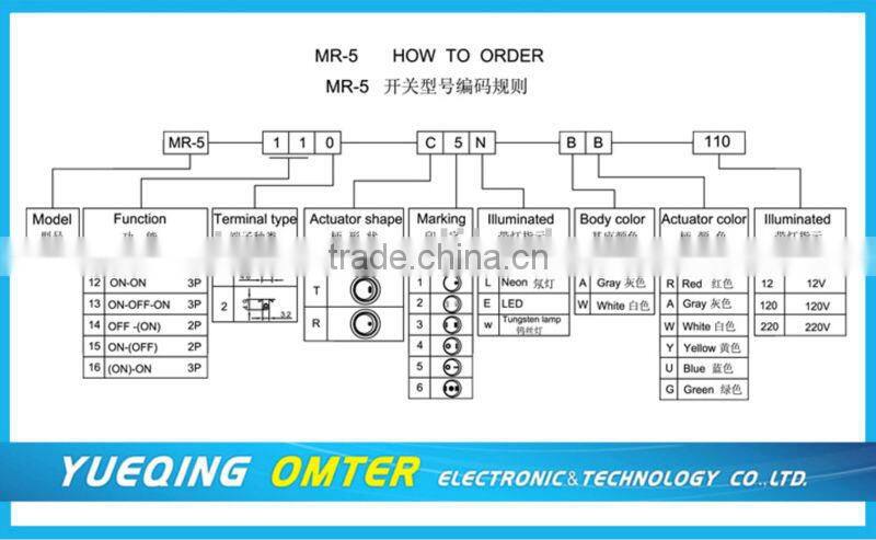 MR-5-110-C1L-BR Rocker Switches