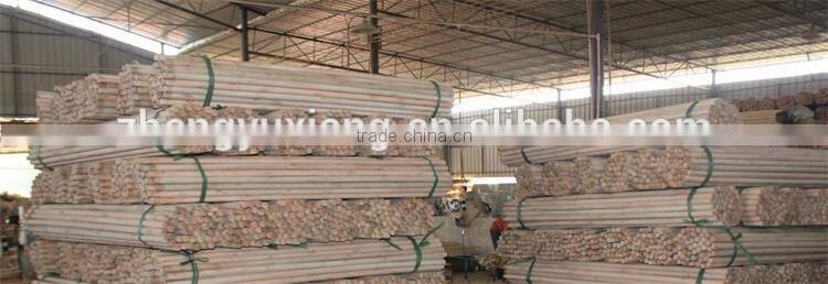 Natural eucalyptus wood round broom stick