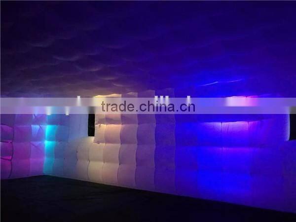 giant inflatable building/ inflatable lighting house with transparent door