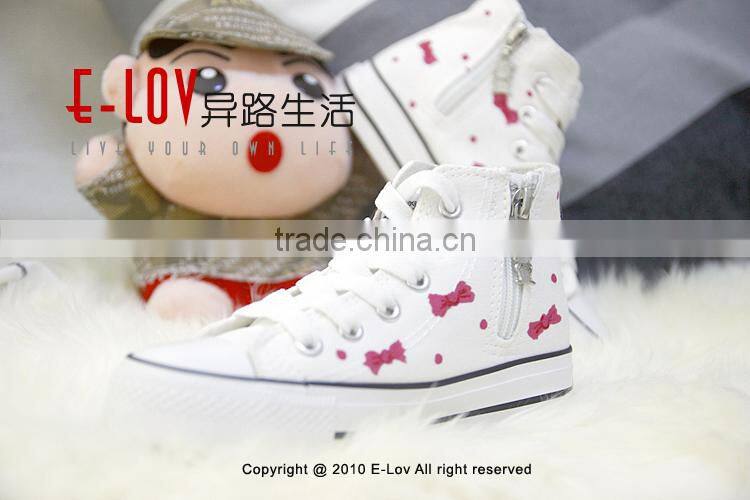 NO.Z021 Fashion design manufacturer Hot sales cheap new style wholesale kids white canvas shoes