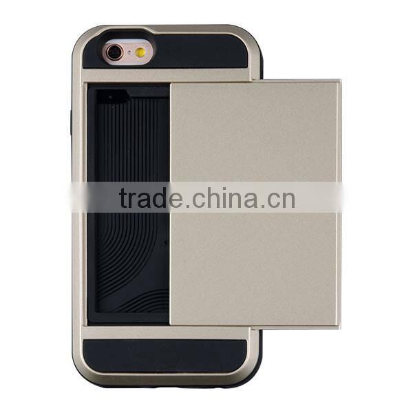 C&T Dual layer Ultra Slim Wallet Card Slots Hybrid Armor Case For iPhone 5s