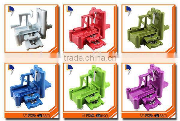 2015 new design spiralizer tri-blade vegetable spiral slicer