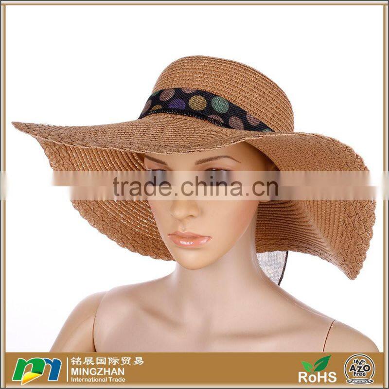 Women Summer Beach Sun Floppy Brim Straw Cowboy Hat For Sale