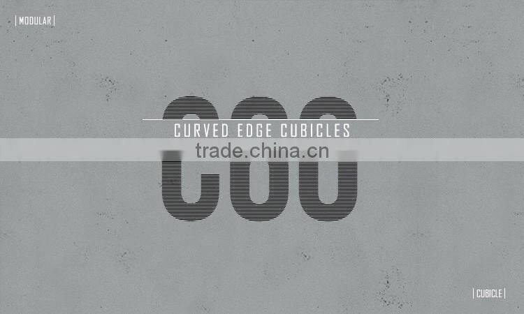 European Style Frosted Glass Partition Workstation With Overhead Cabinet