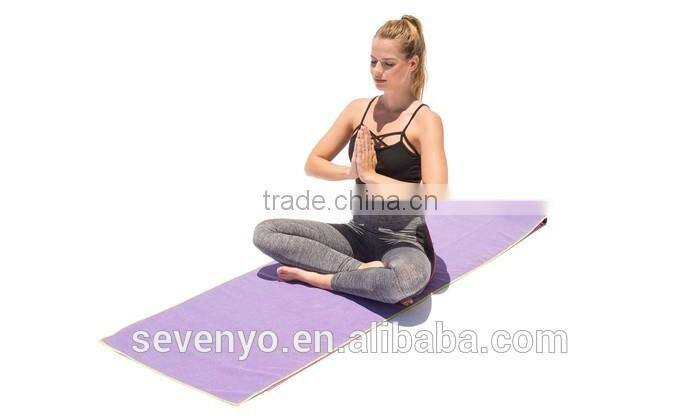 China Supplier Cheap 100% microfiber yoga mat towel With Embroidered logo YT-003