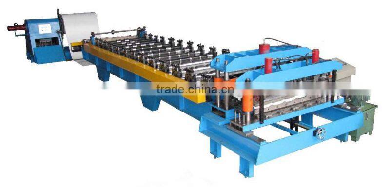 China Manufacture Glazed Roof Tile Roll Forming Machine Metal Step Roof Tile Sheet Rolling Forming Machine