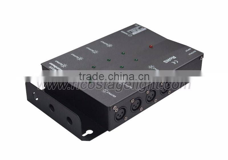 Independent input and output XLR Pin3 / XLR Pin5 8DX dmx distributor