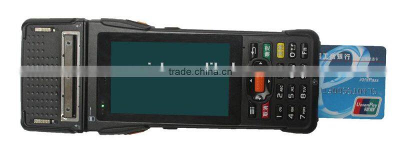 Android Handheld POS with Fingerprint,1D/2D,GPRS,3G,Camera,Bluetooth,GPS,IP65